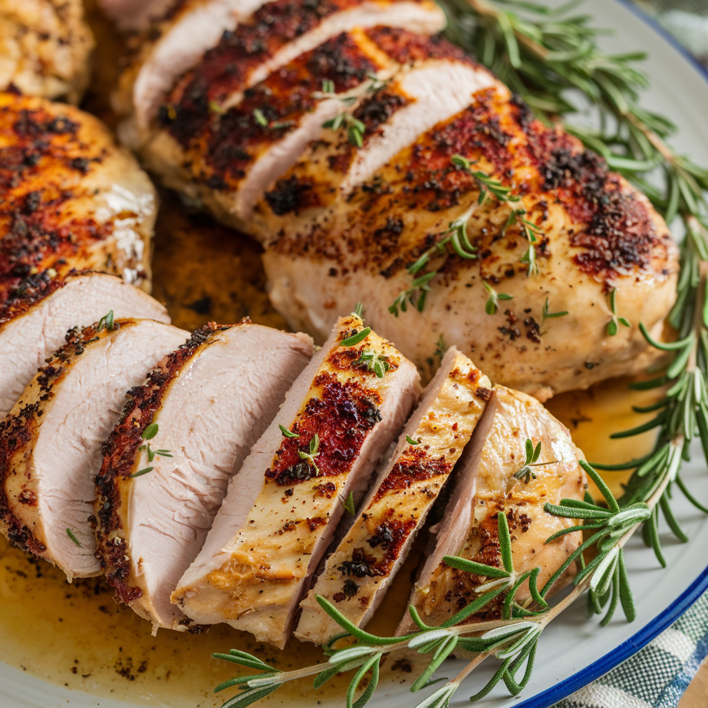 poitrine de poulet au four assaisonné